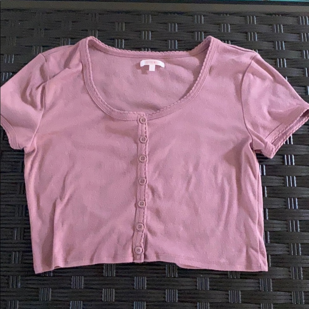 Pacsun Pink Crop Top - Picture 2 of 2